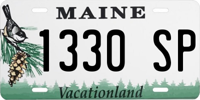 ME license plate 1330SP
