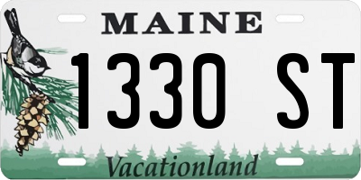ME license plate 1330ST