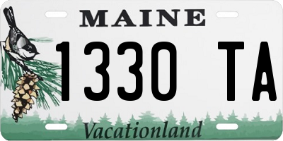 ME license plate 1330TA
