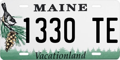 ME license plate 1330TE