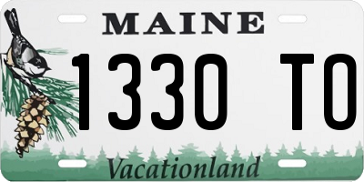 ME license plate 1330TO