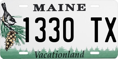 ME license plate 1330TX