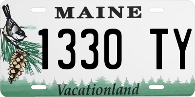 ME license plate 1330TY