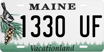 ME license plate 1330UF