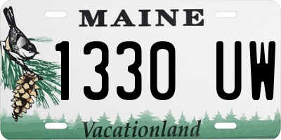 ME license plate 1330UW