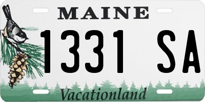 ME license plate 1331SA