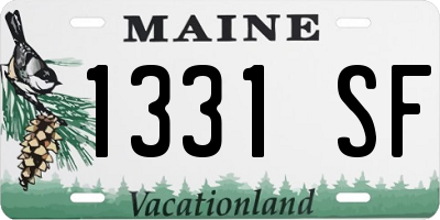 ME license plate 1331SF