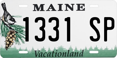 ME license plate 1331SP