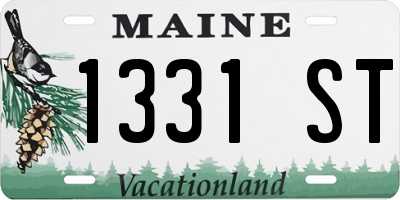 ME license plate 1331ST