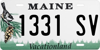 ME license plate 1331SV