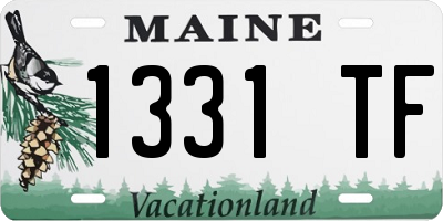 ME license plate 1331TF