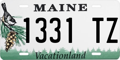 ME license plate 1331TZ