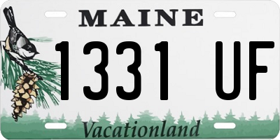 ME license plate 1331UF