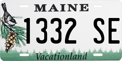 ME license plate 1332SE