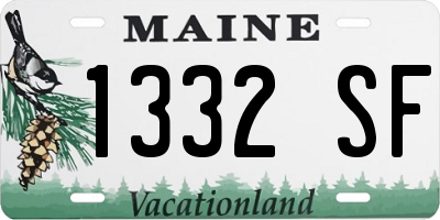ME license plate 1332SF