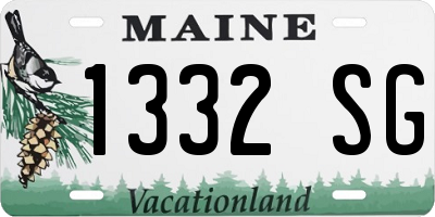 ME license plate 1332SG