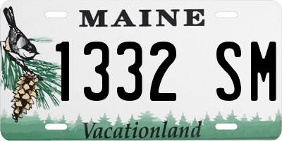 ME license plate 1332SM