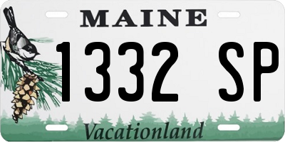 ME license plate 1332SP