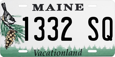ME license plate 1332SQ