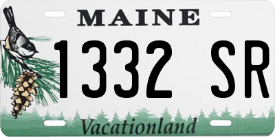 ME license plate 1332SR