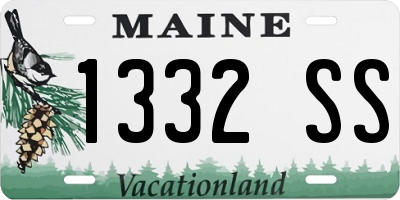 ME license plate 1332SS