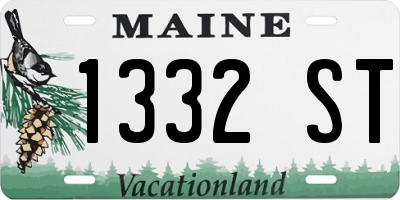 ME license plate 1332ST