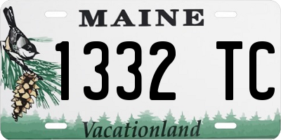ME license plate 1332TC
