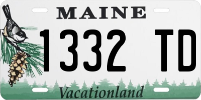 ME license plate 1332TD