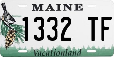 ME license plate 1332TF