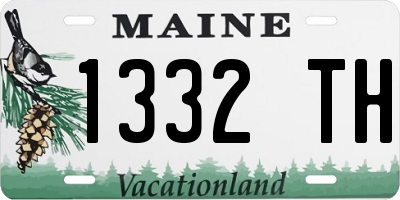 ME license plate 1332TH