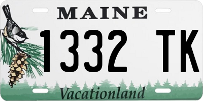ME license plate 1332TK