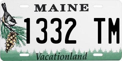 ME license plate 1332TM