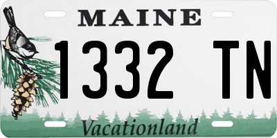 ME license plate 1332TN