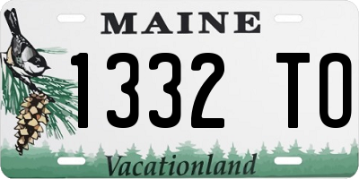 ME license plate 1332TO