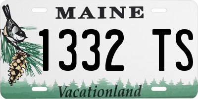 ME license plate 1332TS