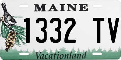 ME license plate 1332TV