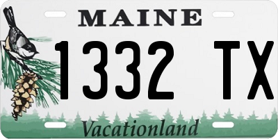 ME license plate 1332TX