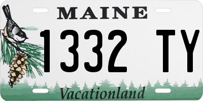 ME license plate 1332TY
