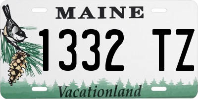 ME license plate 1332TZ