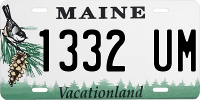 ME license plate 1332UM