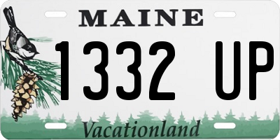 ME license plate 1332UP