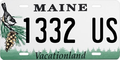 ME license plate 1332US