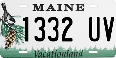 ME license plate 1332UV