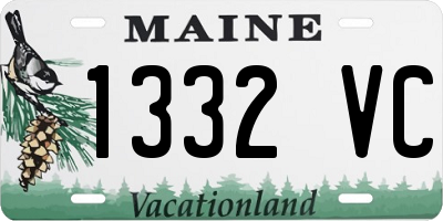 ME license plate 1332VC