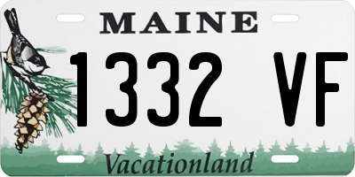 ME license plate 1332VF