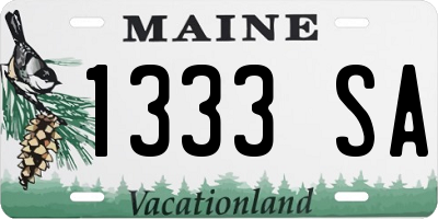 ME license plate 1333SA