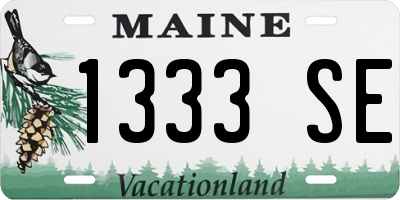 ME license plate 1333SE