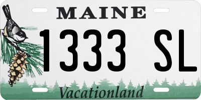 ME license plate 1333SL