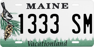 ME license plate 1333SM
