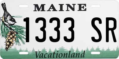 ME license plate 1333SR